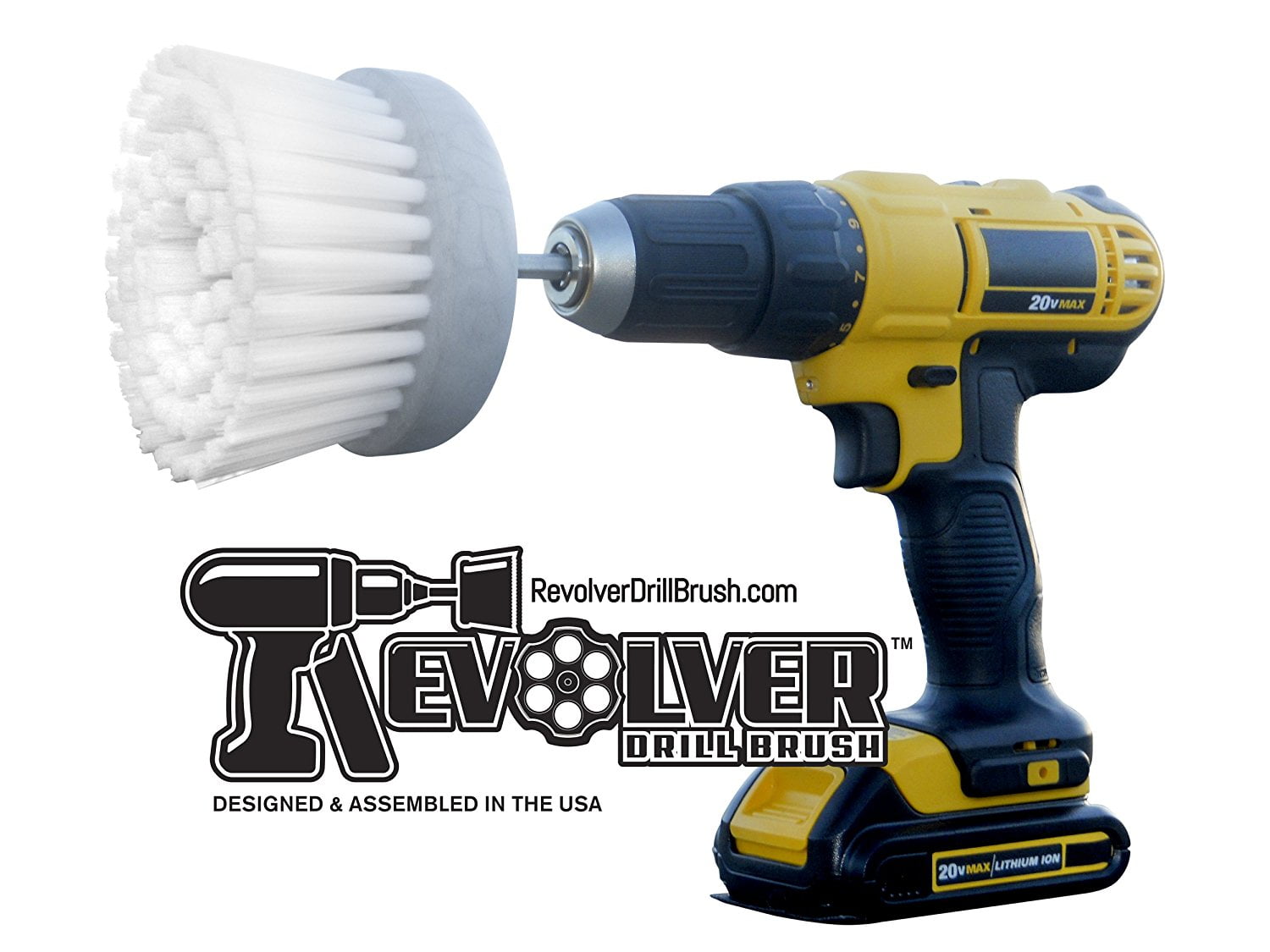 Revolver Drill Brush  Power Scrubbing Attachment Multi Purpose Cleaning Tool
