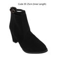 thumbnail image 2 of Omeite 1 Pair Elegant Booties Fashion Women High Heels Short Boots Casual Winter Autumn Shoes for Female Ladies - Black (39 Size), 2 of 6