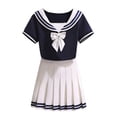 thumbnail image 1 of Gibobby Conjunto de sudadera y pantalón para Niños pequeños bebés niñas Primavera Verano estampado algodón manga corta Tops estudiante faldas trajes ropa(Blanco, 9-10 Años), 1 of 5