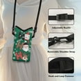 thumbnail image 5 of ZIATUBLES Christmas Neoprene Cellphone Bag Portable Phone Sleeve Case with Adjustable Strap Top Opening Phone Purse, 4 X 8 Inch, Snowman Santa Claus Reindeer Snowflake Print, 5 of 7