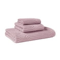 thumbnail image 6 of Beautiful by Drew Barrymore Textured Hand Towel, Soft 100% Cotton, Rose Pink, 6 of 8