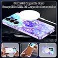 thumbnail image 3 of Casetego Magnetic for Samsung Galaxy S26 Ultra Case with Invisible Ring Stand[Compatible with MagSafe] Slim Women Girl Shockproof Marble Pattern Design Case,Purple, 3 of 9