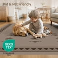 thumbnail image 4 of ODIKA 8'x10' Brown Earthy Geometric Washable Area Rug Modern Symmetry with Art Durable, Non-Slip for Living Room, Under Sectional, Family, 4 of 7