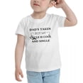 thumbnail image 3 of Dads Taken But My Uncle Is Cool And Single Funny Toddler T Shirts for Boys Girls (White, 2T), 3 of 5