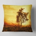 thumbnail image 2 of Designart African Tree Silhouette - Landscape Photo Throw Pillow - 16x16, 2 of 5