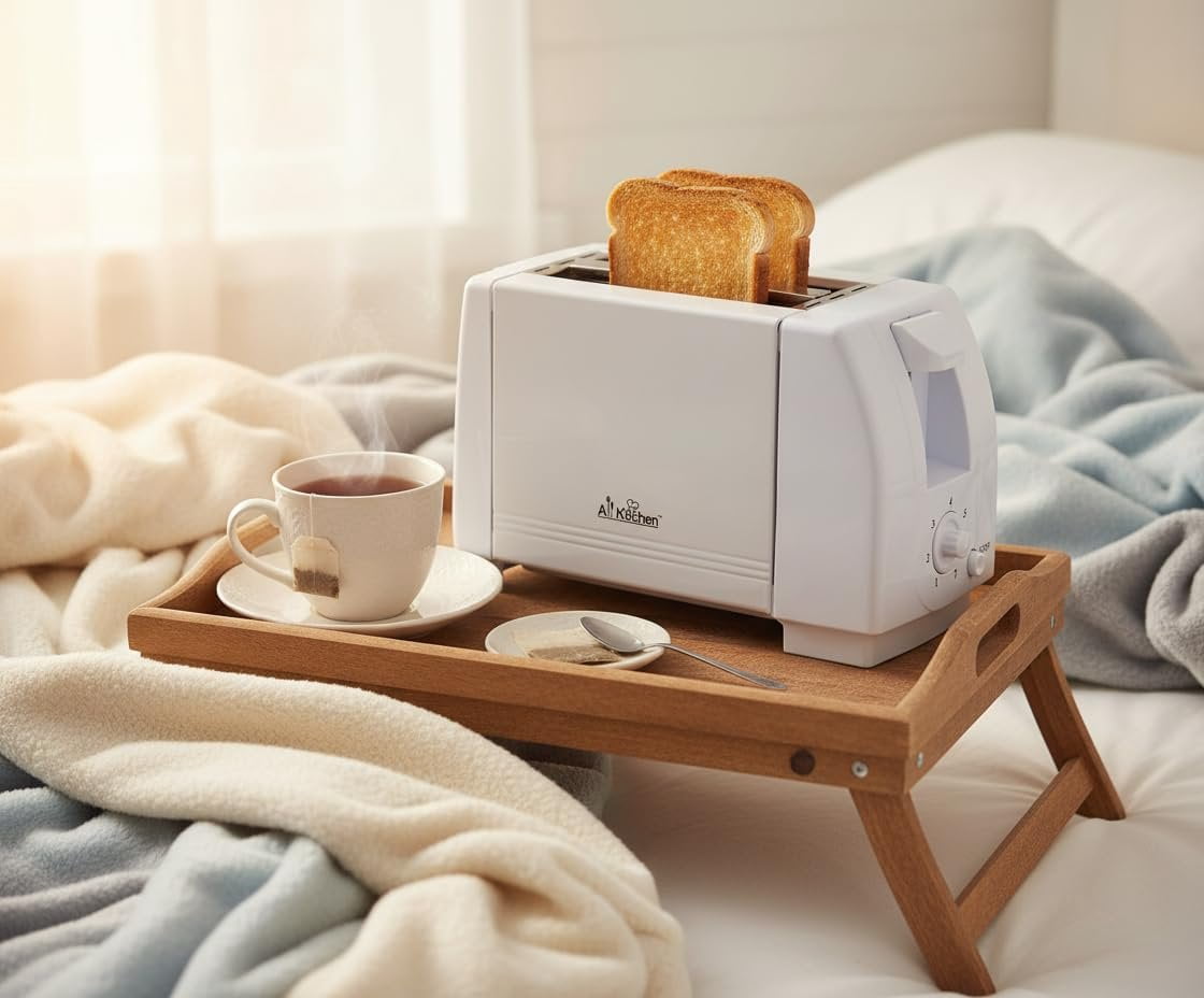 J&V TEXTILES Cool Touch Toaster with 6 Temperature Settings & Extra Wide 1.25" Slots for Bagels, Waffles, Specialty Breads, Puff Pastry, Snacks, ETL Certified, 2 Slices White