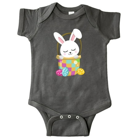 

Inktastic Easter Bunny Little Bunny Easter Eggs Basket Gift Baby Boy or Baby Girl Bodysuit