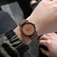 thumbnail image 3 of LINMOUA Wind Up Watches for Men Luxury Design Men Watches Luminous Hand Wind Alloy Men's Winner Watch Brown, 3 of 3