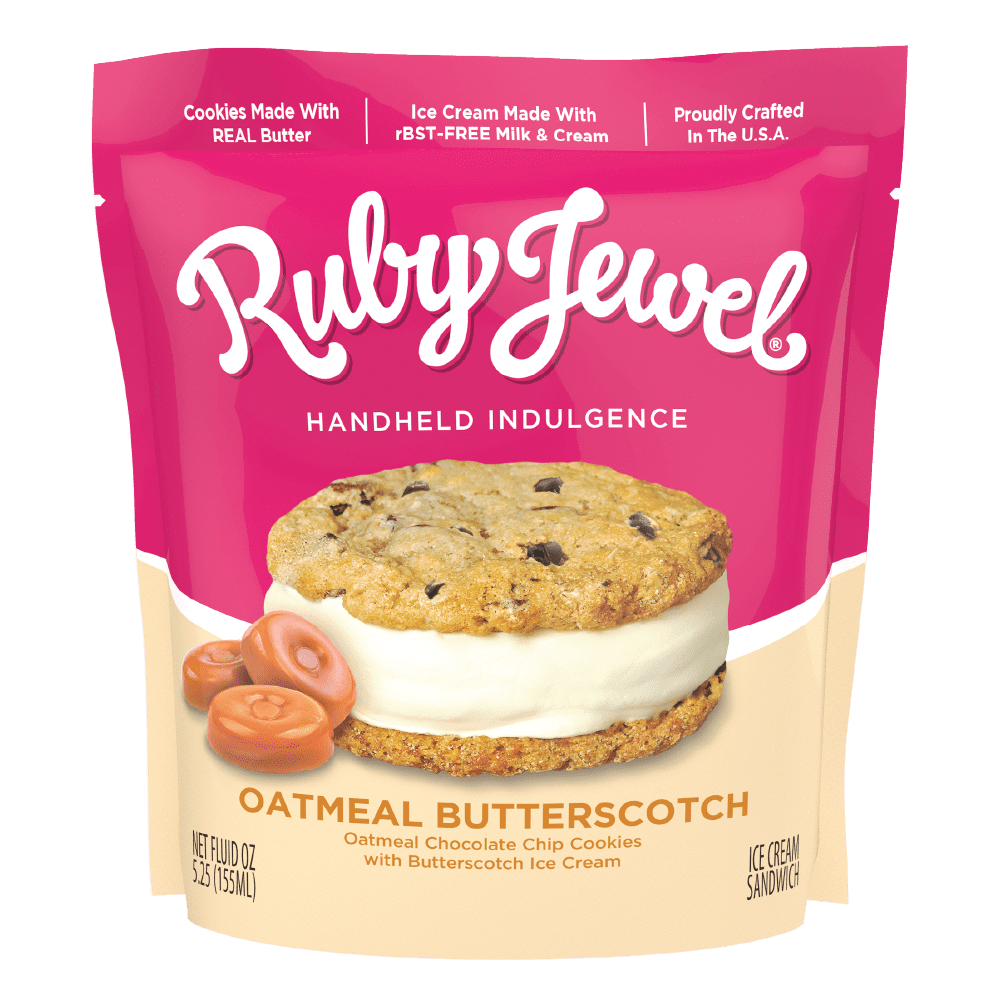 Ruby Jewel Oatmeal Butterscotch Ice Cream Sandwich 10 Pack