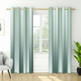 thumbnail image 6 of Nanqianyi Gradient Green Stripe Blackout Curtains 52x96 Inch, Room Darkening Thermal Insulated Grommet Window Drapes for Living Room/Bedroom, 2 Panels, 6 of 7
