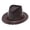 Coffee, variant on AJGRHE Adult Fashion Sun Solid Western Cowboy Hat Windproof Outdoor Travel Accessory Coffee One Size