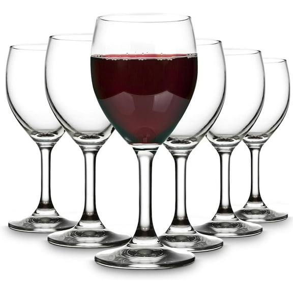 Vikko 8.5 Oz Mini Wine Glasses with Stem Glassware Set for Red & White Wine, 6-Pack