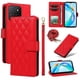 thumbnail image 1 of For Honor X5b X5b Plus Wallet Case Rhombus Leather Phone Cover - Green, 1 of 5
