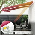 thumbnail image 4 of 13'x8' Manual Retractable Patio Awning, Adjustable Patio Awning, Durable Design for Yard, Deck, Red, 4 of 6