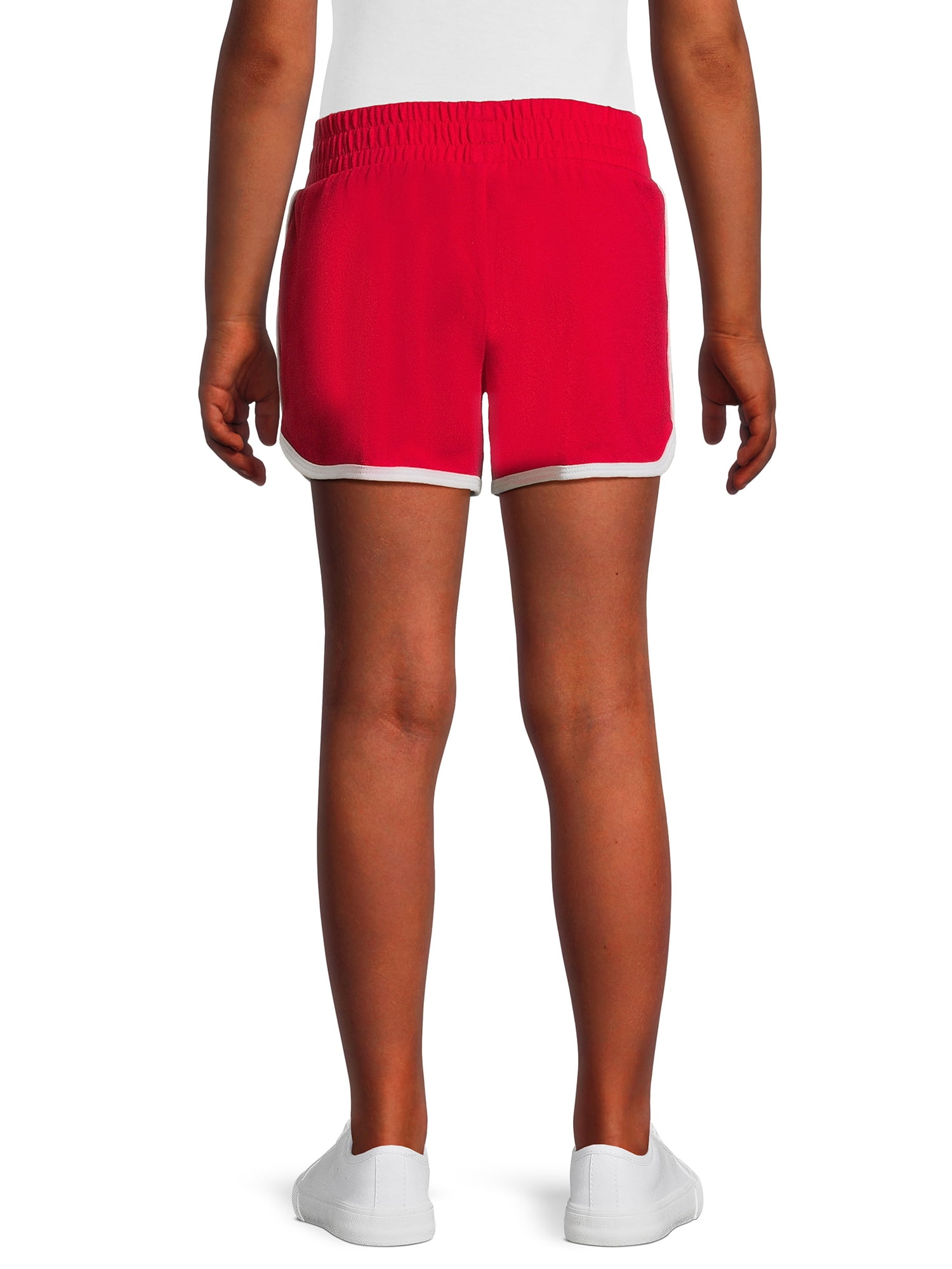 Wonder Nation Girls Print Jersey Dolphin Shorts, 2-Pack, Sizes XS-2XL & Plus