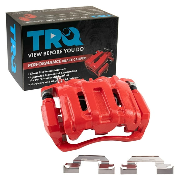 TRQ Front Right Brake Caliper w/Bracket Performance Red Passenger Side Compatible with 2007-2012 Acura RDX 2010-2011 Honda Accord Crosstour 2007-2016 CR-V 2005-2010 Odyssey