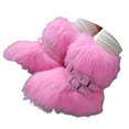 thumbnail image 3 of Snow Boots for Women,Punk Style Studded Furry Boots With Built In Height And Shearling Insulation,Winter Boots for Women,Pink,7.5, 3 of 8