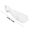 thumbnail image 3 of White Peacock Decoration,Christmas Peacock Tree Topper Christmas Ornaments,Artificial Feather Glitter White Peacock Xmas Decoration,Peacock Garden Window Decoration Handicraft Garden Decoration, 3 of 9