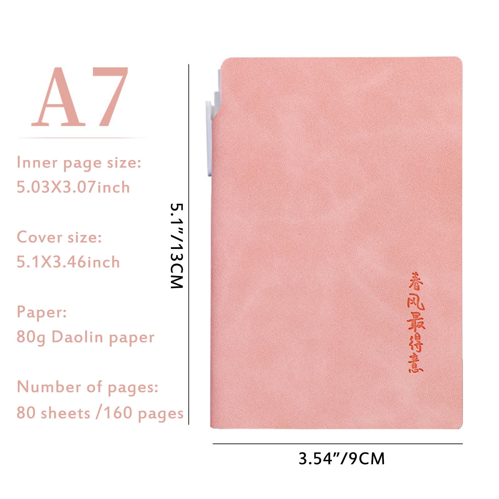 HBBKVI 2 Pack Notebook, Sheep Leather Material A7 Convenient Notebook with Pen for to Carry with Them At The Beginning of The Season
