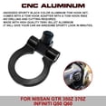 thumbnail image 4 of Xotic Tech Front Track Racing CNC Aluminum Black Tow Hook JDM Compatible with Nissan GTR 350Z 370Z Infiniti Q50 Q60, 4 of 8