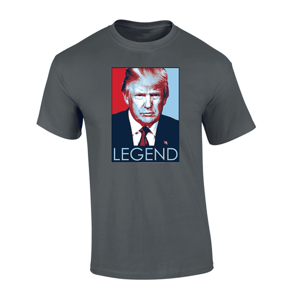 Trenz Shirt Company Red, White, And Blue Trump For President 2024 Short Sleeve Mens Graphic T-Shirt-Charcoal-medium