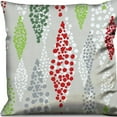 thumbnail image 5 of 17" X 17" Red Gray And White Zippered 100% Cotton Throw Pillow Cover, 5 of 5