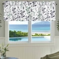 thumbnail image 3 of Green Grey Botanical Farmhouse Short Window Curtain Valances, Watercolor Spring Floral Summer Leaf Rod Pocket Kitchen Valances for Living Room Bedroom Bathroom Cafe 42" x 18", 3 of 8