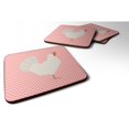 thumbnail image 1 of "Treasures Leghorn Pink Check Decorative coasters, 3.5, Multicolor" Caroline's Treasures BB7840FC, 1 of 1