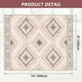 thumbnail image 2 of 8'x10' Area Rugs for Living Room, Machine Washable Non-Slip Carpet, Soft Faux Wool Low Pile Moroccan Farmhouse Western Rug, Pink, 2 of 5