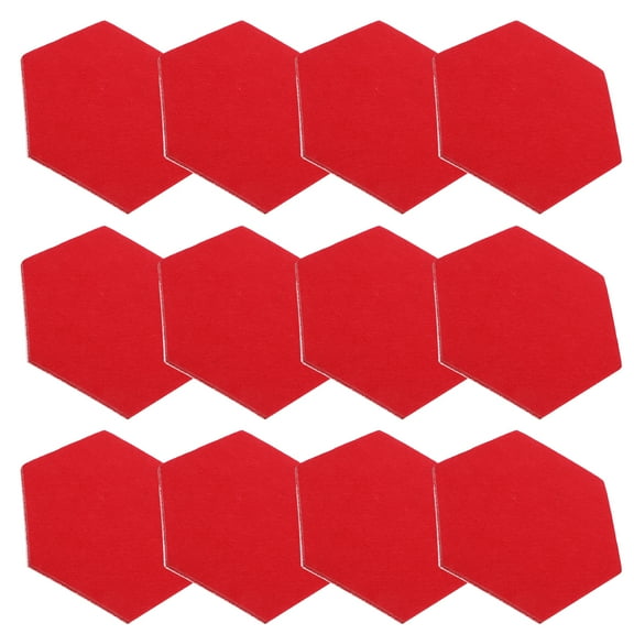 12pcs Self Adhesive Hexagon Felt Wall Tiles Felt Board Tiles Hexagon Bulletin Board for Home and Office Decor