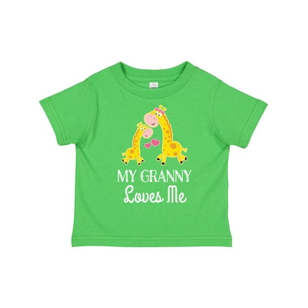

Inktastic Granny Loves Me Childs Giraffe Gift Toddler Boy or Toddler Girl T-Shirt