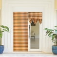 thumbnail image 4 of sunsanly Door Curtain Adjustable Height Plaid Pattern Washable Non-Fading Simple Installation Non-See-Through Privacy Door Window Covering Curtain, 4 of 8