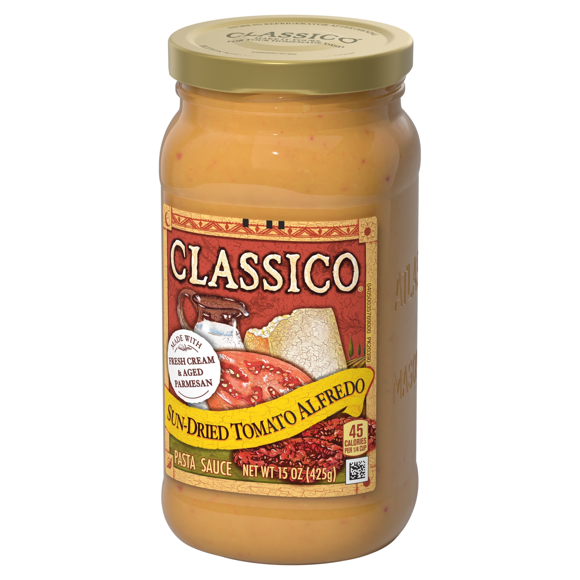 Classico Sun-Dried Tomato Alfredo Pasta Sauce, 15 oz Jar