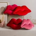 thumbnail image 7 of Phantoscope Lips Throw Pillows Smooth Soft Velvet Cushion with Insert Included, Decorative Lumbar Pillow for Couch Bed Living Room, Purple, 24 x 12 Inches, 7 of 7