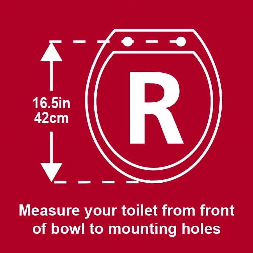 Mainstays White Round Plastic Toilet Seat, Easy off