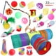 thumbnail image 3 of Juego de combinación de juguetes para gatos, divertido palo para gatos, arcoíris, tres canales, suministros para gatos, juego de 22 piezas, 3 of 5