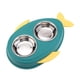 thumbnail image 2 of Cute 2 in 1 Water and Food Bowl Antideslizante Pet Feeder Cachorro Perros Verde Zulema Dispensador de tazón para mascotas, 2 of 8