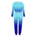 thumbnail image 4 of Sweatsuits 2pcs Sets Womens Hot Sale Clearance 2Pc Women Pure Color Suit Long Sleeve Leisure Pocket Home Sweatpants Sets, 4 of 5