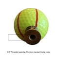 thumbnail image 3 of Tennis Ball Lamp Finial, Yellow with Red Stripe 2.25"h, 3 of 4