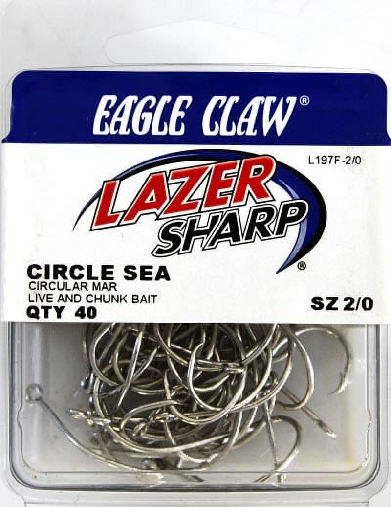 Lazer Sharp L197FH-2/0 Circle Offset Hook, Sea Guard, Size 2/0, 40 Pack
