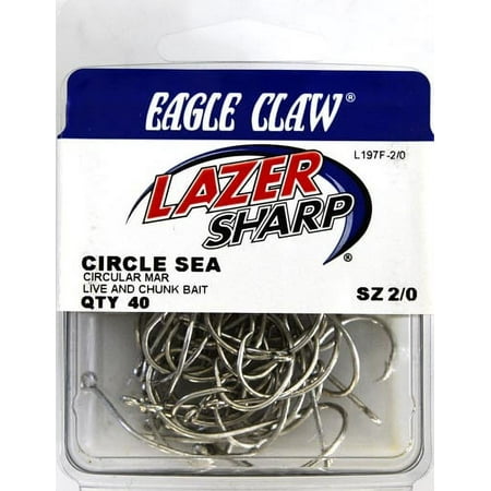 UPC: 0047708529082 | Lazer Sharp L197FH-2/0 Circle Offset Hook  Sea Guard  Size 2/0  40 Pack