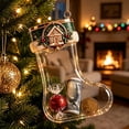 thumbnail image 4 of LEFXSMR Transparent Christmas Stockings, 3.93" Embossed Hanging Christmas Stocking, Stockings Christmas Decorations for Party Supplies Kids Gifts, 4 of 7