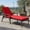 Red, variant on YYAo Chaise Lounge Chair Outdoor, Outdoor Chaise Lounge,2 Pieces Patio Rattan Adjustable Back Lounge Chair with Armrest and Removable Cushions-Red