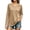 Khaki, variant on Vivianyo HD Women's Raglan Curved Hem Long Sleeve Shirt, Womens V Neck Soft Stretch Fall Casual Tunic Pullover Shirt, Women's Navy, Sizes S-2XL