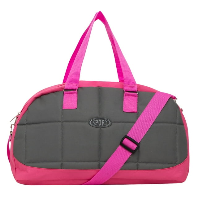 Maleta Sport De Mujer FANA Liza Color Gris / Rosa Precio Bajo Vende, M4061!!