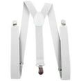 thumbnail image 2 of harmtty Men Suspender Elastic Adjustable Y Back Metal Clip Slim Clothing Accessories High Tensile Solid Color Unisex Male Female Suspender for Daily Life,White, 2 of 8