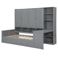 thumbnail image 6 of LHYY Twin Size Wooden Daybed With Three Drawers,and All-in-One Cabinet,Desk and Shelves,Gray, 6 of 12