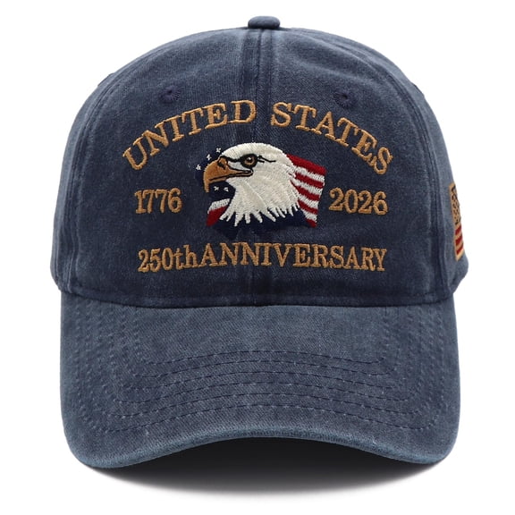 CYYFXKA United States 250th Anniversary Hat,USA Baseball Cap 1776-2026 American Eagles Hat Patriotic Embroidered Hats for Men Women