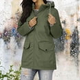 thumbnail image 6 of jtjvou Women Light Rain Jacket Waterproof Active Outdoor Trench Raincoat with Hood Lightweight Plus Size for Girls Green L, 6 of 9