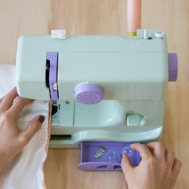 Janome Graceful Gray Basic 10-Stitch Portable Sewing Machine with
